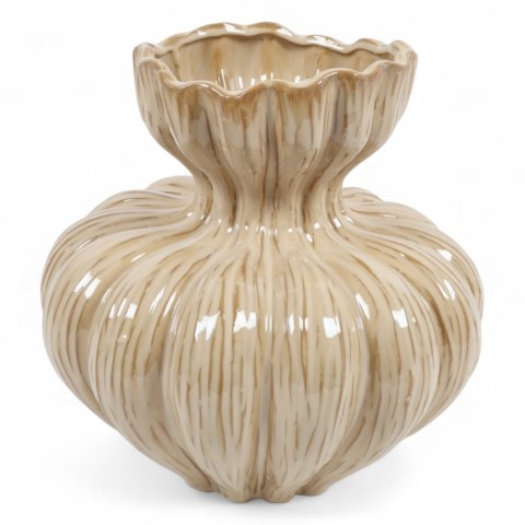 VASO MARAM ROTONDO BEIGE H.29